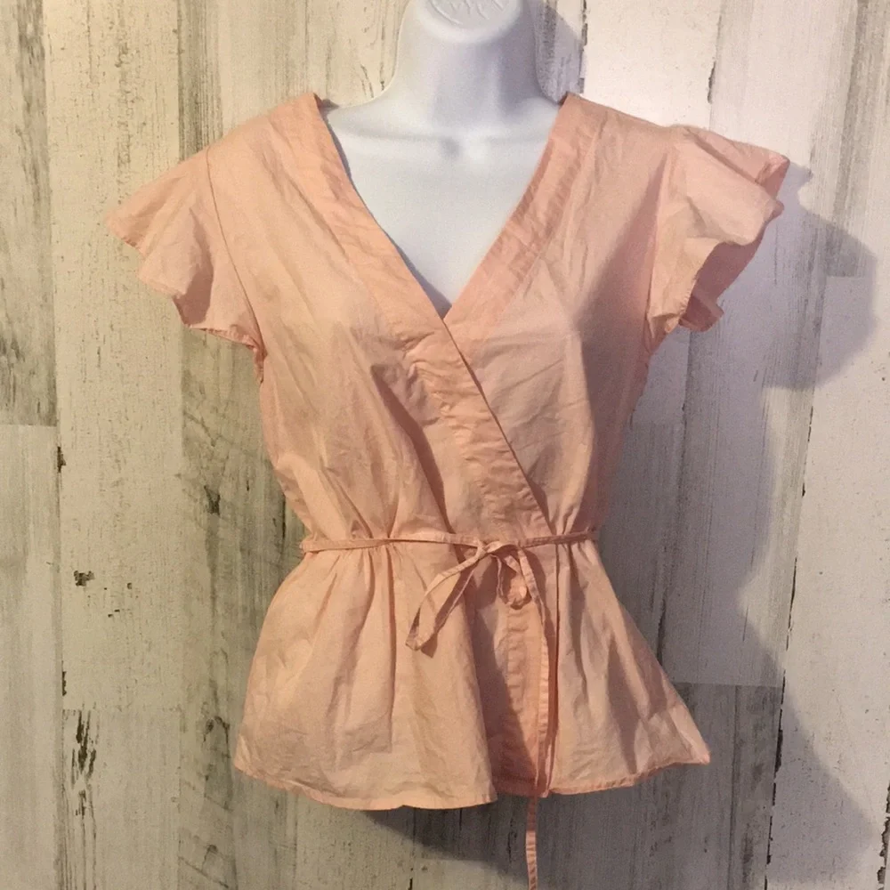 G9- pink dressy top size 4 cute J.Crew blouse small sm